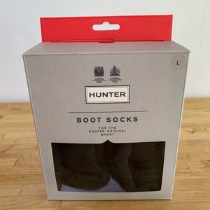 Hunter Fleece Black Boot Socks (Short)